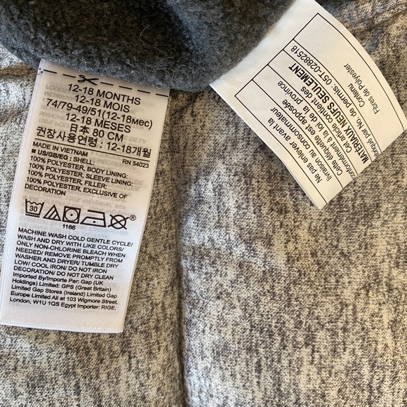 SOLD ELSEWHERE Baby Gap Down Filled Snowsuit 12-18m - Picture 5 of 5